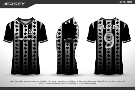 Jersey design sublimation t shirt Premium geometric pattern Incredible Vector collection for Soccer football racing cycling gaming motocross sportsのイラスト素材