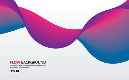 Abstract colorful flow background vectorのイラスト素材