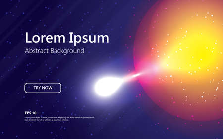 space background and the meteorのイラスト素材