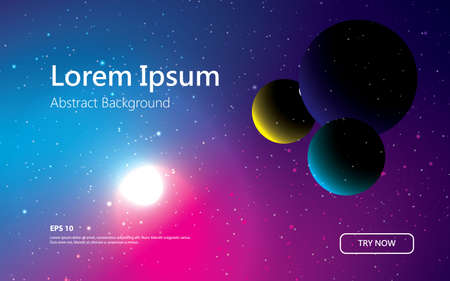 space background with planetsのイラスト素材