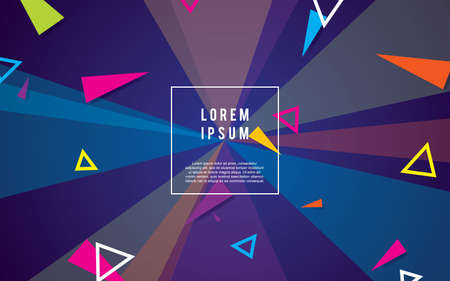 Colorful abstract geometric background vectorのイラスト素材