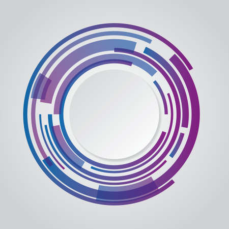 Abstract colored technological background with various technological elementsのイラスト素材