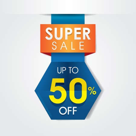 Super sale template design. offer price label.のイラスト素材