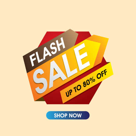 Flash sale banner. Sale and discount vectorのイラスト素材