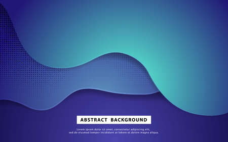 Overlap layers blue background. Dark blue paper cut layers concept.のイラスト素材