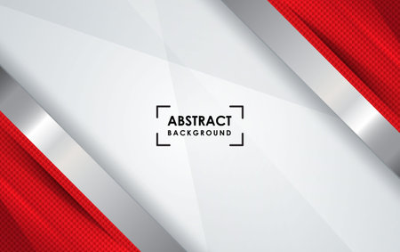 Red abstract backgrund vector, modern corporate concept with silver effect.の写真素材