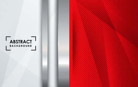 Red abstract backgrund vector, modern corporate concept with silver effect.の写真素材