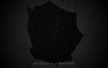 Black cracked wall texture background
