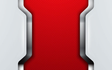 Red abstract backgrund vector, modern corporate concept with silver effect.の写真素材
