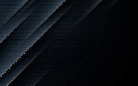 Modern texture black abstract background concept with gold line decorationの写真素材