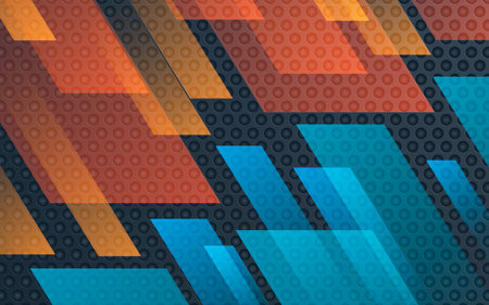 Black abstract texture background orange and blue shape.の写真素材