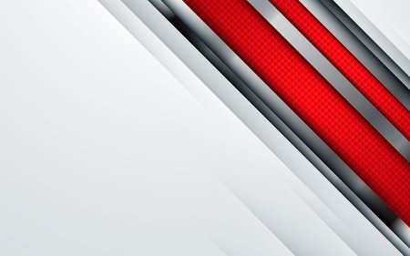 Red abstract backgrund vector, modern corporate concept with silver effect.の写真素材
