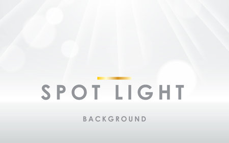 White spot light background with sun shine and blured circle.のイラスト素材