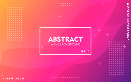 Purple, pink and orange liquid color background. Dynamic textured geometric element design with dots decoration. Modern gradient light vector illustration.のイラスト素材