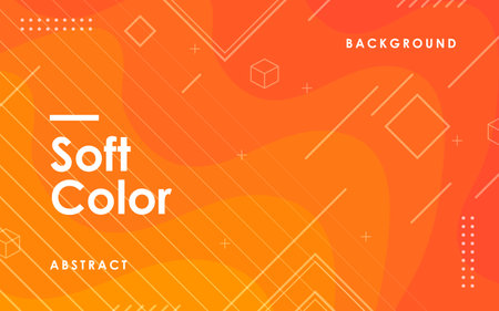 Orange liquid color background. Dynamic textured geometric element decoration. Modern gradient light vector illustration.のイラスト素材