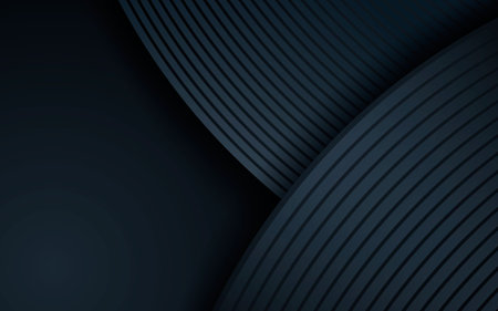 Dark abstract background with black overlap layers. Texture layer element decoration.のイラスト素材