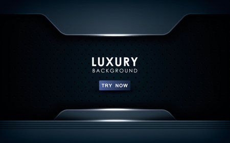 Abstract black background technology concept design. Overlap layers with light effect on textured background. Template vector.のイラスト素材