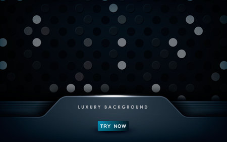 Black overlap background vector. Realistic overlap layer on pattern background. vector illustration.のイラスト素材