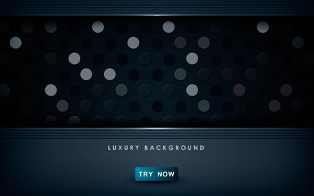 Black overlap background vector. Realistic overlap layer on pattern background. vector illustration.のイラスト素材