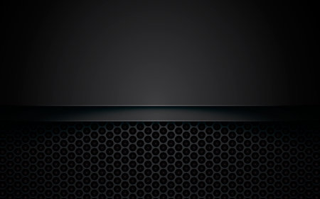 Black overlap background vector. Realistic overlap layer on pattern background. vector illustration.のイラスト素材
