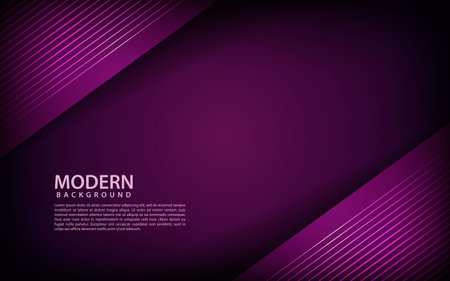 Purple 3d paper background. Abstract realistic overlap paper with light lines decoration with space area for text. Vector illustration. Can use for web and print.のイラスト素材