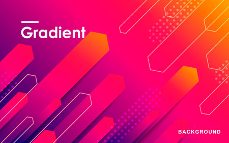 Gradient shape abstract geometric background. minimal design concept.のイラスト素材
