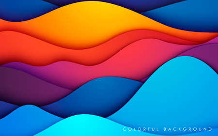 Colorful fluid background. Dynamic textured geometric element. Modern gradient light vector illustration.のイラスト素材