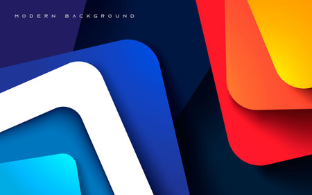 Abstract modern papercut background dimension layersのイラスト素材