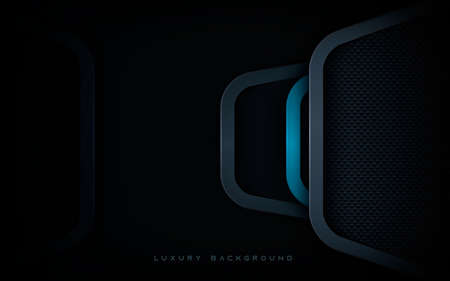 Modern blue and black dimension layers backgroundのイラスト素材