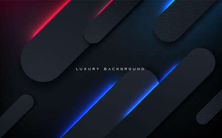 Black dimension background with blue and purple lightのイラスト素材