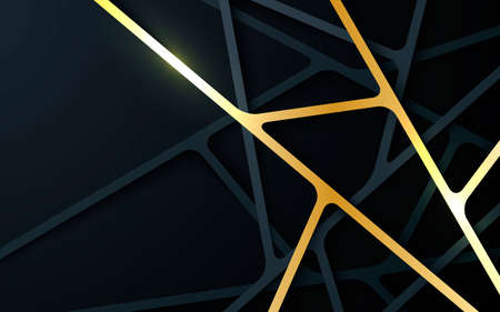 Abstract black and gold dimension line backgroundのイラスト素材