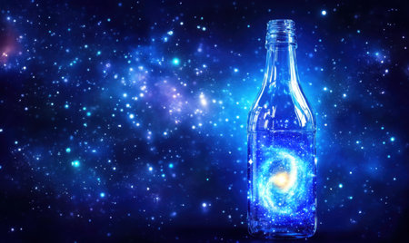 Galaxy in a Bottle Cosmic Wonder, Space Explorationの素材