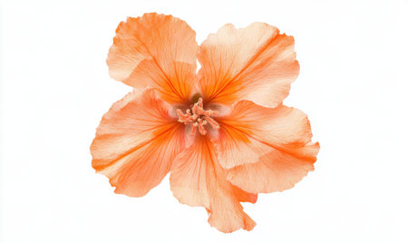 Peach flower blossom, studio shot, white background, floral designの素材