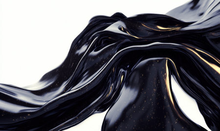 Black liquid flowing, abstract background, elegant design, website bannerの素材