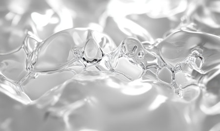 Abstract silver liquid texture, close-up shot, flowing background, for designの素材