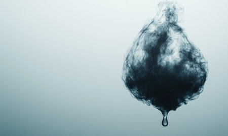 Dark smoke blob in water, abstract background, science concept, for website designの素材