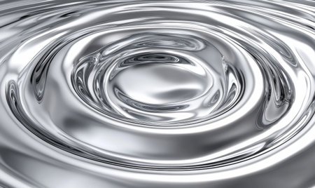 Liquid metal ripples, abstract background, swirling texture, industrial designの素材