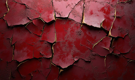 Cracked red surface, textured background,  design elementの素材