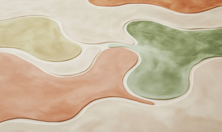 Abstract pastel shapes, fluid design, textured background, for website or print designの素材