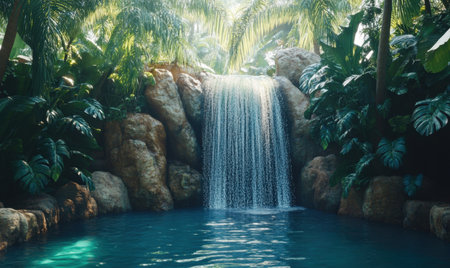 Tropical Waterfall Pool Paradise Relaxation Natureの素材