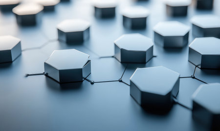 Abstract hexagonal geometric patternの素材