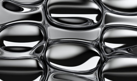 Abstract metallic liquid surface texture; background, designの素材