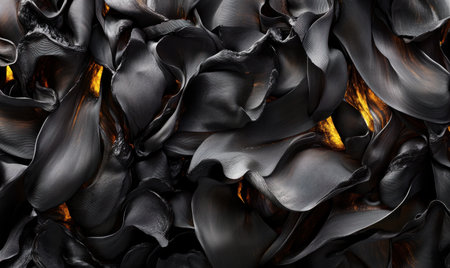 Glowing embers, dark abstract texture, fiery background, design elementの素材
