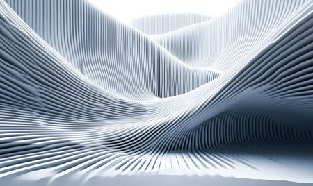 Abstract white architectural landscape; futuristic design,  background for tech presentationsの素材
