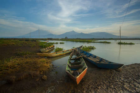 rawa pening lake, ambarawa central javaの写真素材