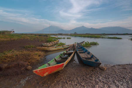 rawa pening lake, ambarawa central javaの写真素材