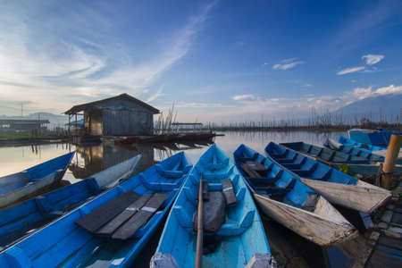 rawa pening lake, ambarawa central javaのeditorial素材