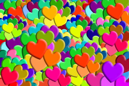 colourful hearts, valentine days concept, happinessの写真素材