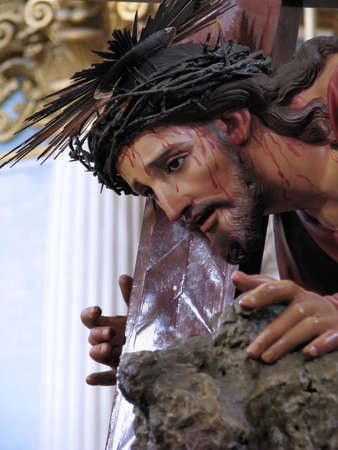 A detail of the statue of The Redeemer in Mosta, Malta 