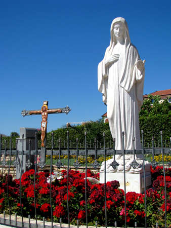 The statue of Oue Lady Queen of Peace, in Medjugorjs, Bosnia - Herzegovina の写真素材